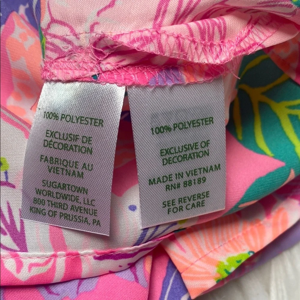 Lilly Pulitzer Pink and Purple Floral Top